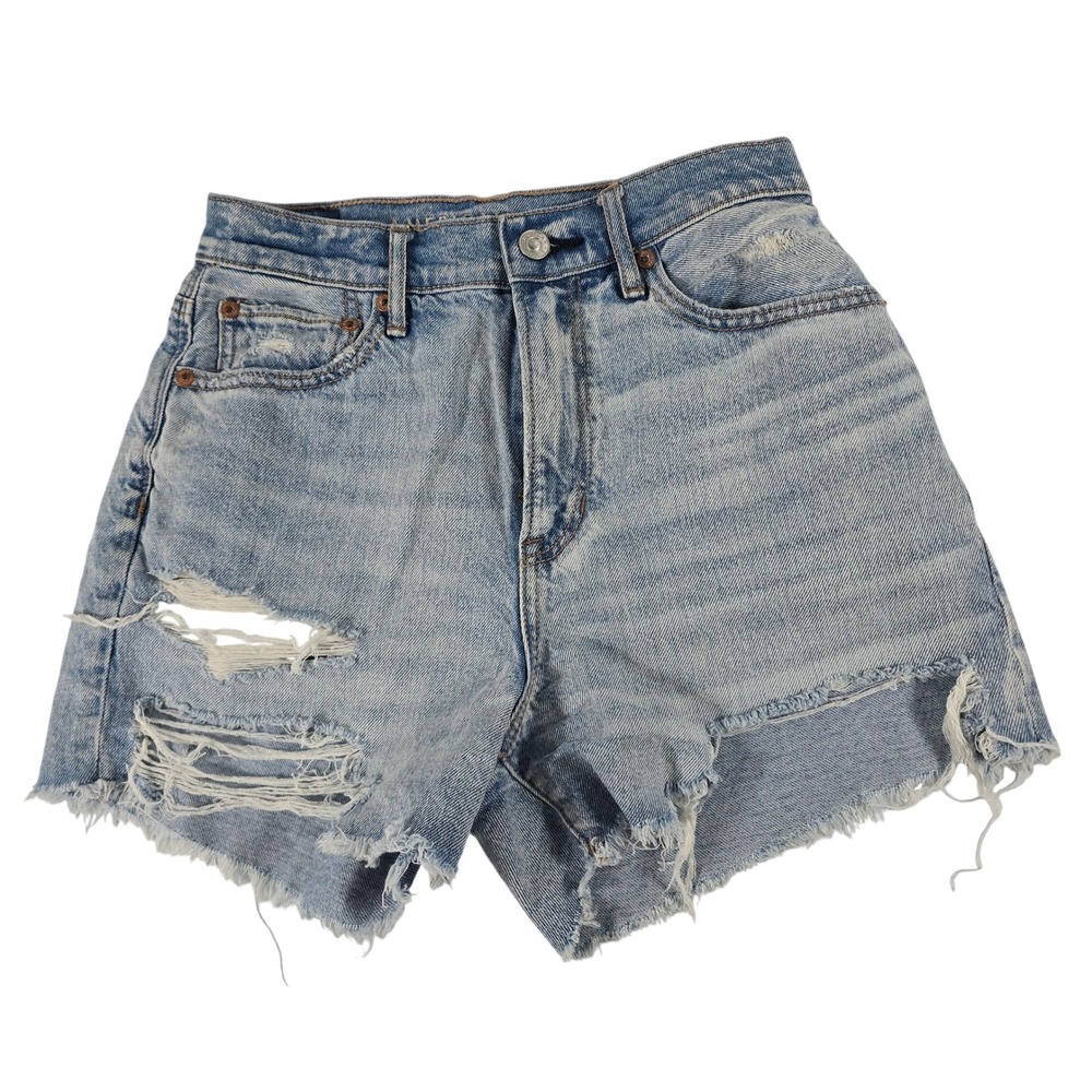 American Eagle Highest Rise 90s Boyfriend Short Light‎ Wash Distressed Size 2